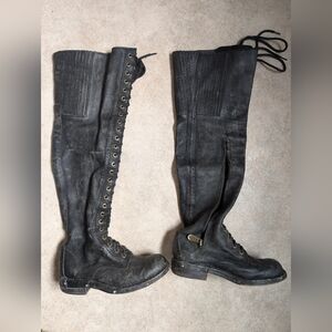 Jeffrey Campbell Knee High Lace-up Boots Women's Size 9